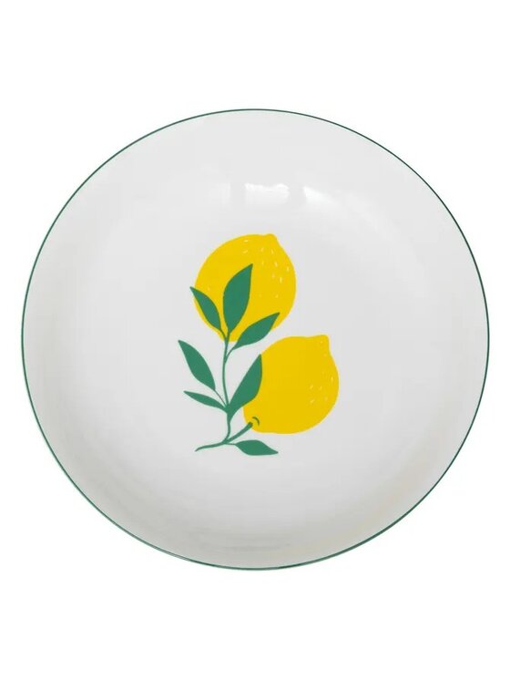 MIAhome MIAhome Komplet talerzy 6 szt. głębokich Lemon 20 cm Biały