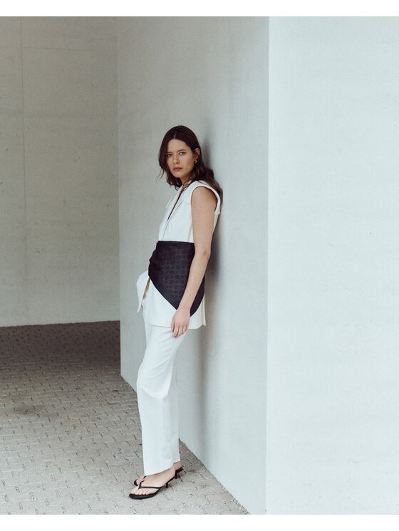 MARI PRETI MARI PRETI Gilet da completo Serene Bianco Regular Fit