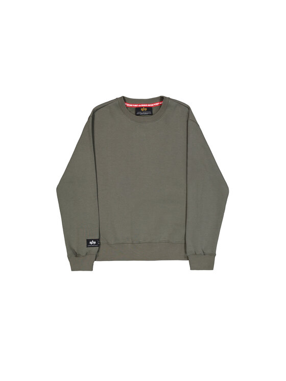Alpha Industries Alpha Industries Bluza Label Backprint Sweatshirt Zielony Regular Fit
