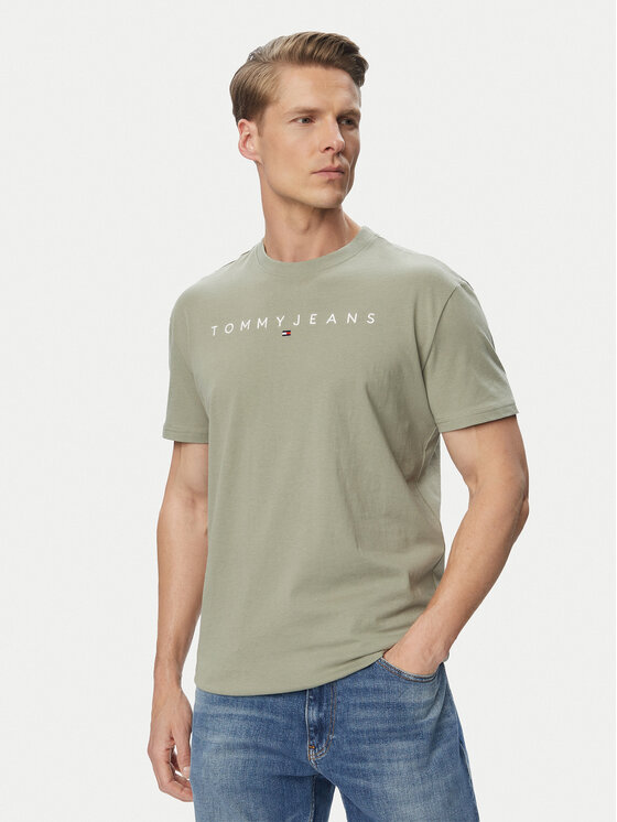 Tommy Jeans Tricou DM0DM20744 Verde Regular Fit