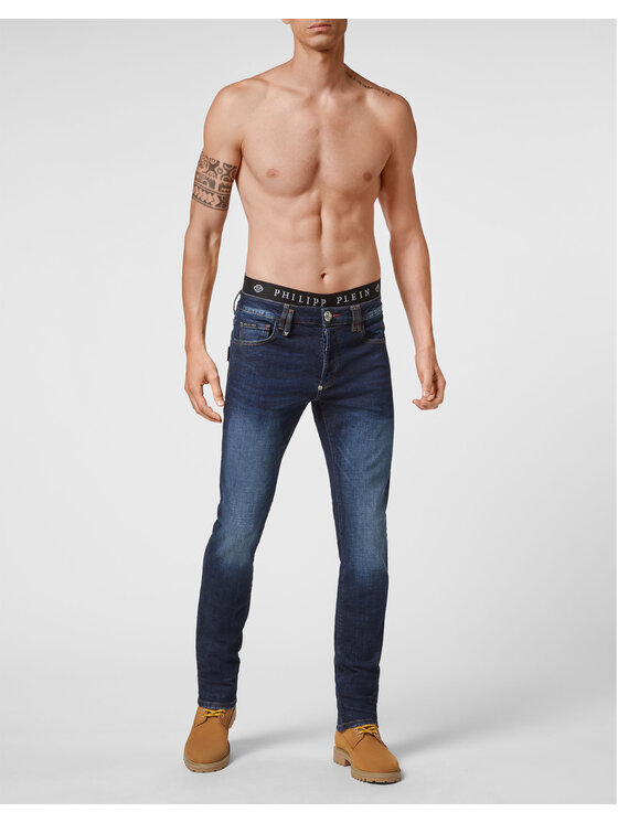 PHILIPP PLEIN PHILIPP PLEIN Jeansy 10967 Niebieski jasny Straight Leg