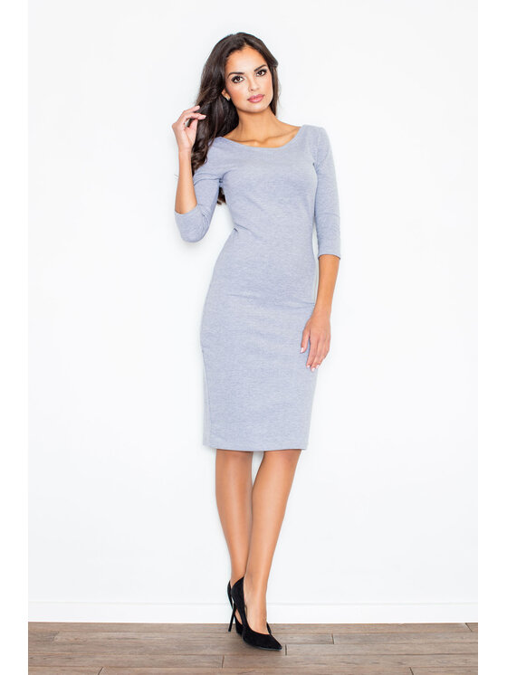 FIGL FIGL Sukienka M301 Szary Regular Fit