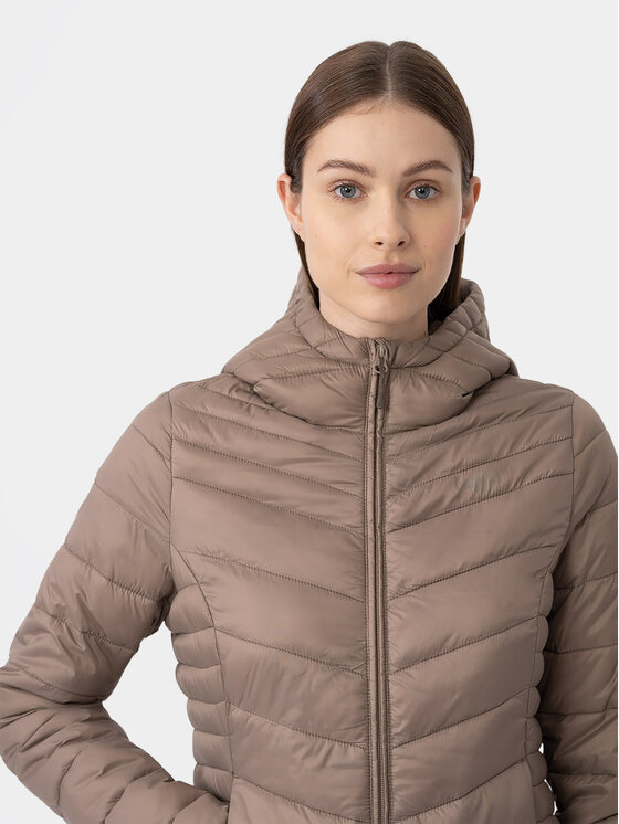 4F 4F Prechodná bunda 4FAW23TDJAF225 Hnedá Slim Fit
