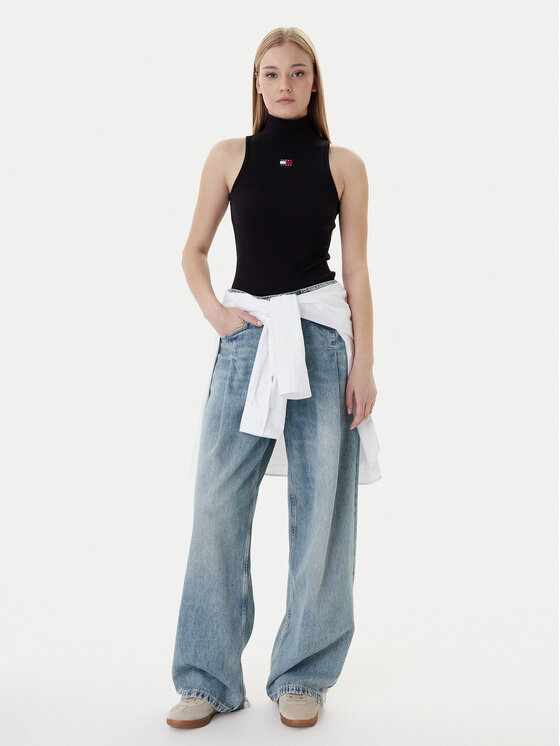 Tommy Jeans Tommy Jeans Blusa Badge DW0DW21840 Nero Slim Fit