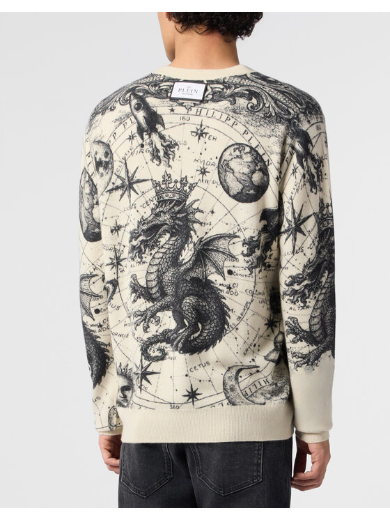 PHILIPP PLEIN PHILIPP PLEIN Svetr 31395 Bílá Regular Fit