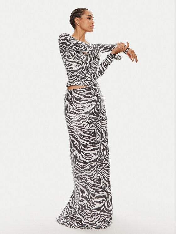 ROTATE ROTATE Majica Georgia 112579400 Crna Slim Fit
