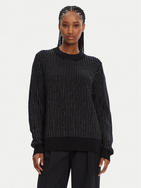 Damski Sweter MICHAEL Michael Kors, Rozmiar L, Czarny, MF46124F2G