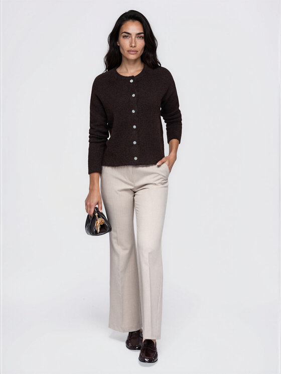 Ombre Ombre Svetr OW-SW-E0064 Hnědá Relaxed Fit