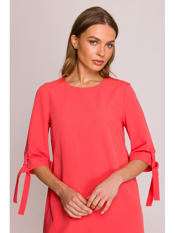 Stylove Stylove Sukienka wieczorowa S393 Pomarańczowy Premium Fit