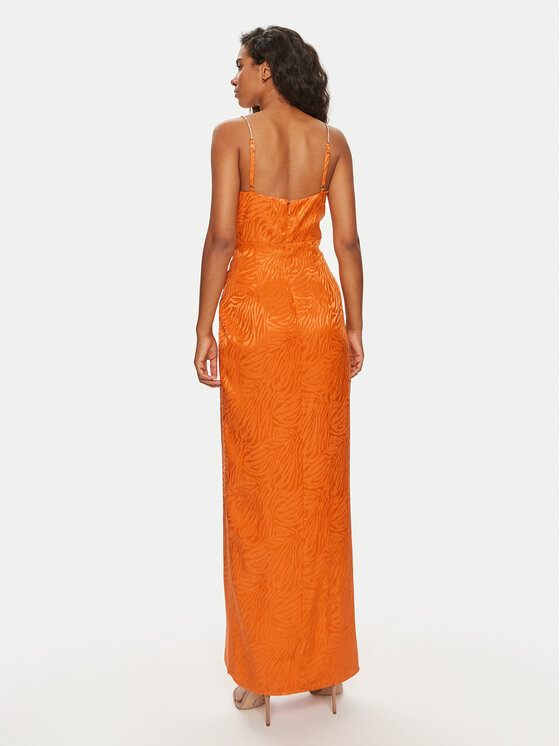 Fracomina Fracomina Letní šaty FQ24SD3009W705F8 Oranžová Slim Fit