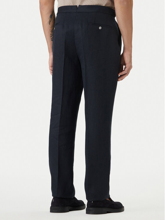 BOSS BOSS Текстилни панталони H-Perino 50563231 Тъмносин Relaxed Fit