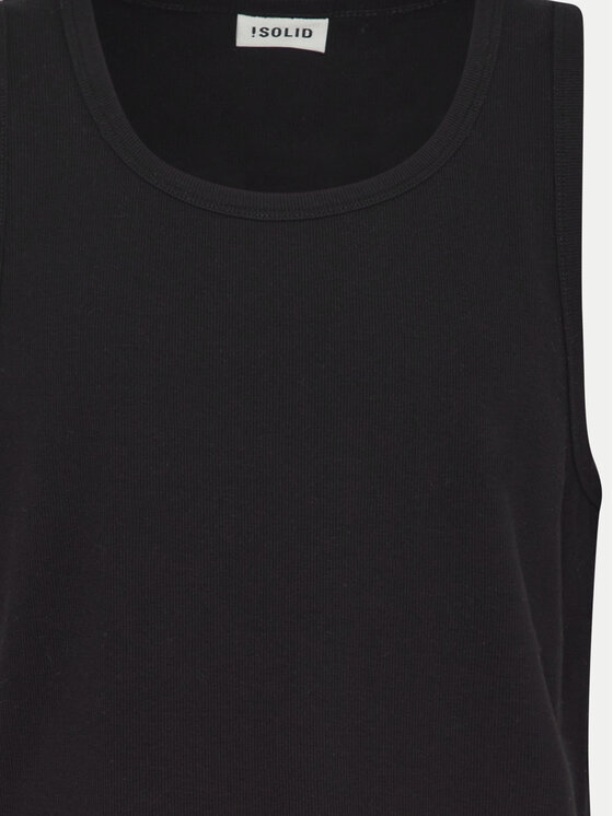 Solid Solid Tank top 21108248 Čierna Regular Fit