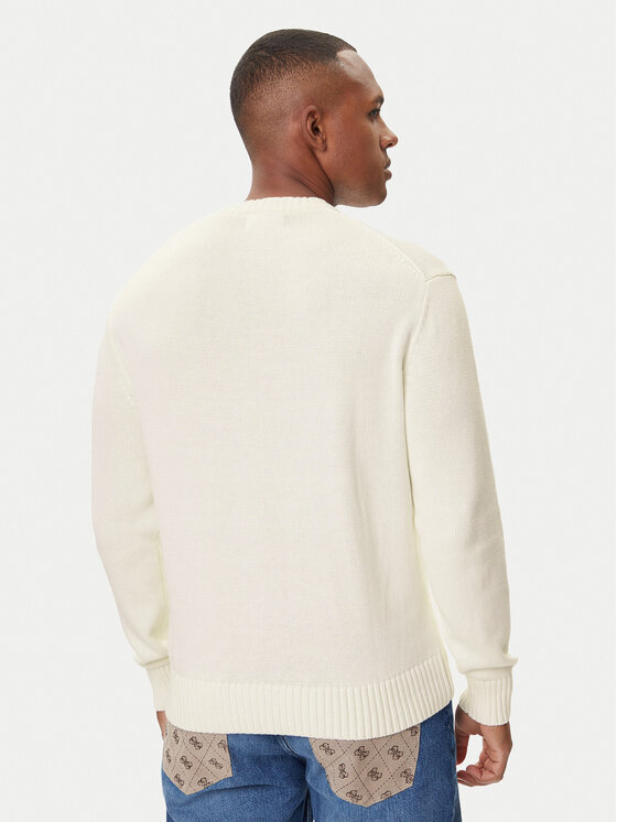 Guess Jeans Guess Jeans Sweter 168473 Biały Classic Fit