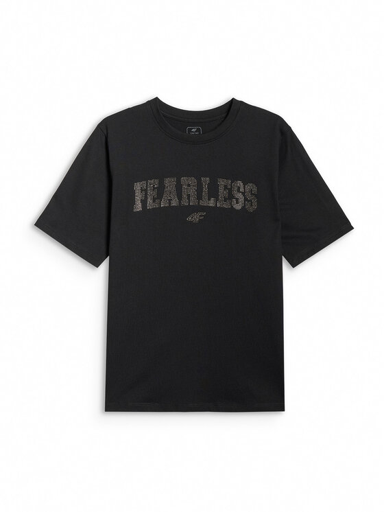 4F 4F T-Shirt SHINE ACADEMY Czarny Regular Fit