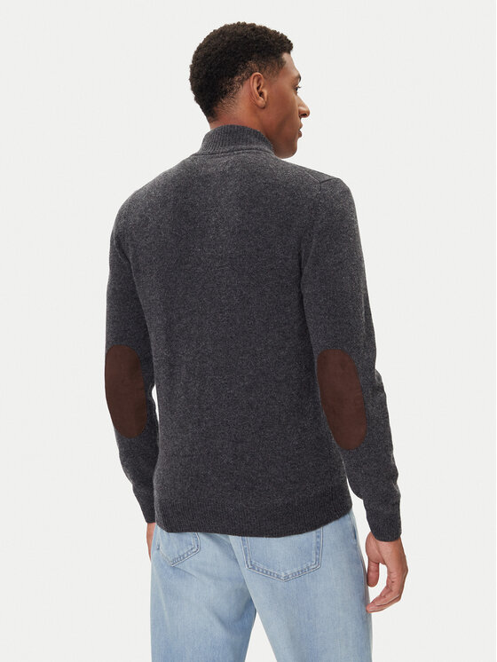 Barbour Barbour Kardigan Essential Elbow-Patch MKN0731CH51 Šedá Regular Fit