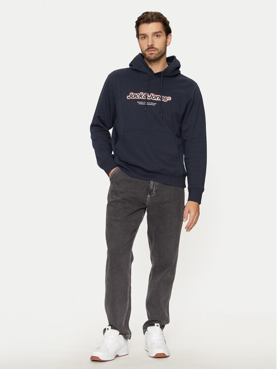 Jack&Jones Jack&Jones Pulóver Vesterbro 12265766 Sötétkék Relaxed Fit