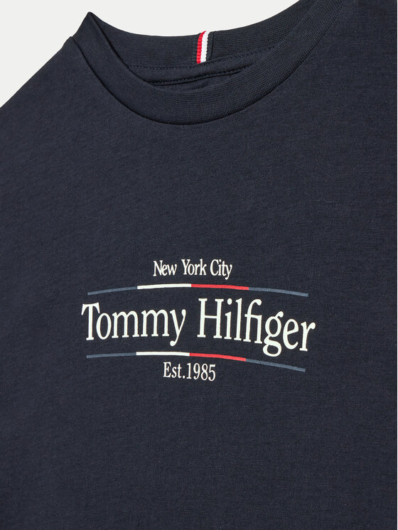 Tommy Hilfiger Tommy Hilfiger Tricou Icon Print KB0KB09158 Bleumarin Regular Fit