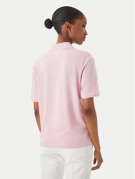 Tommy Hilfiger Tommy Hilfiger Polo WW0WW48720 Ανοιχτό ροζ Relaxed Fit