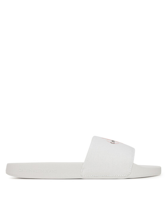 Calvin Klein Jeans Damskie Japonki, rozmiar 36, Białe, Slide Monogram Wn Logo Ck YW0YW01967