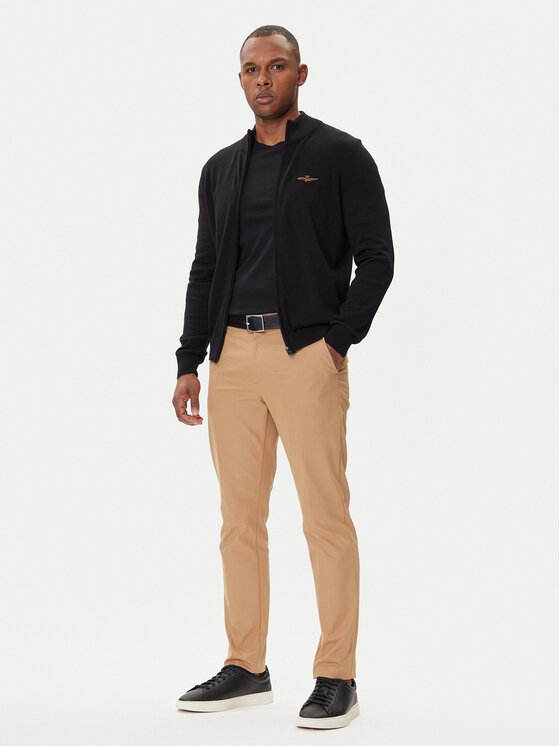 Aeronautica Militare Aeronautica Militare Kardigan 252MA1580UL00506 Crna Regular Fit