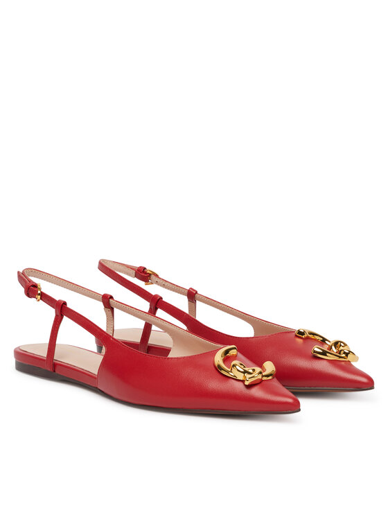 Coccinelle Coccinelle Baleriny C-Me Smooth E4 SB3 21 02 01 Czerwony