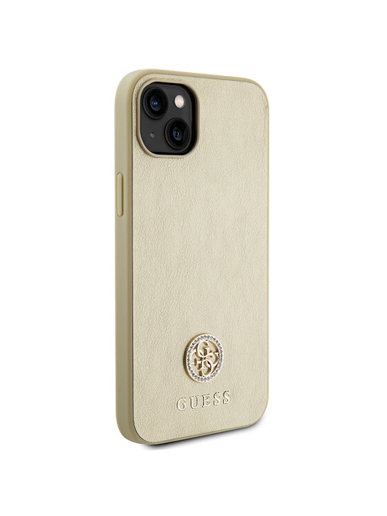 Guess Guess Etui na telefon iPhone 15 Złoty