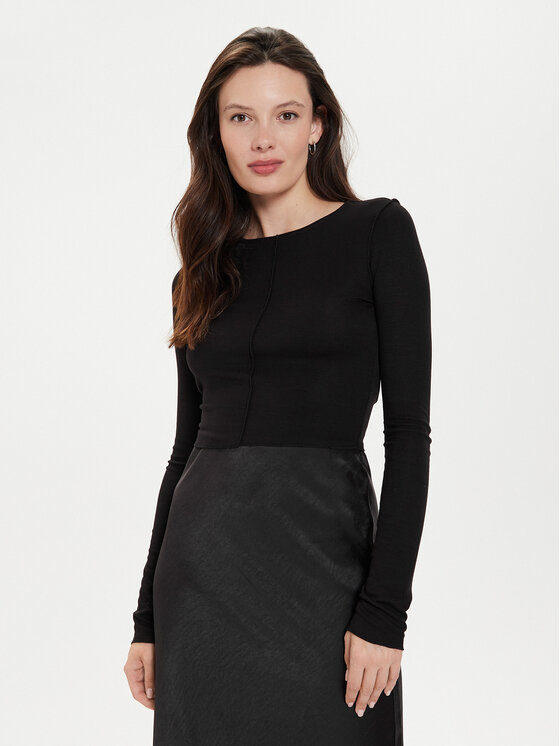 Gina Tricot Gina Tricot Särkpluus 21324 Must Slim Fit