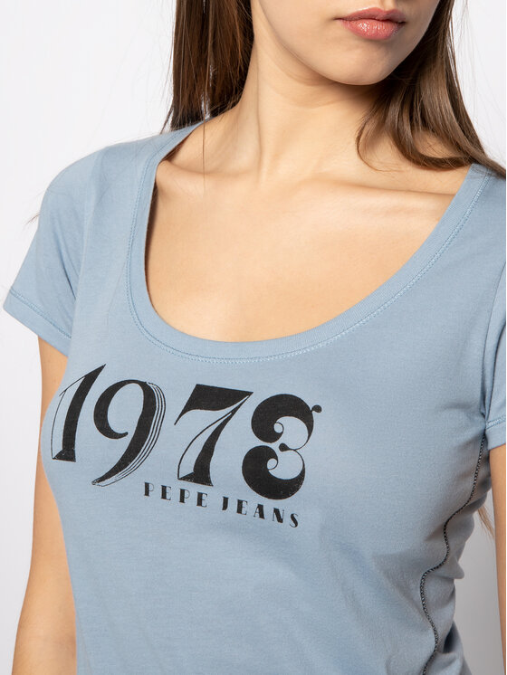 Pepe Jeans Pepe Jeans Тишърт Caieta PL504335 Син Regular Fit