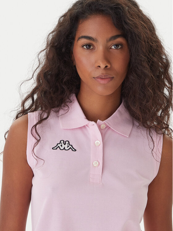 Kappa Kappa Tricou polo Logo Tennis 302LR20 Roz Slim Fit