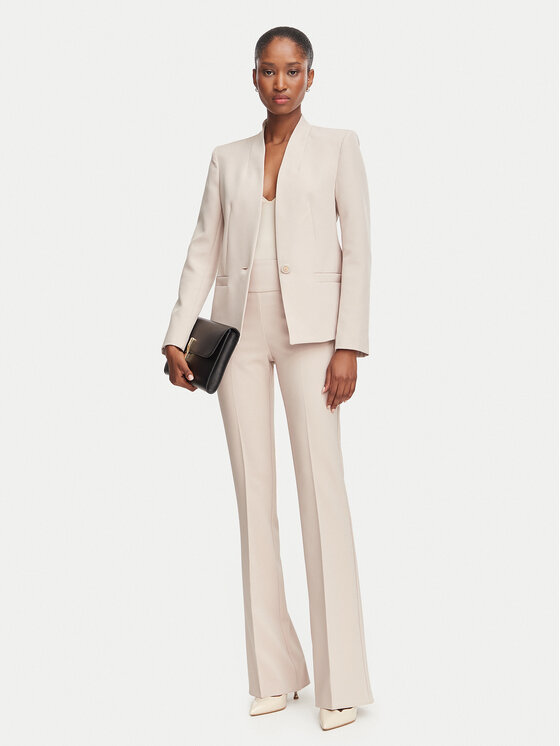 Rinascimento Rinascimento Marynarka CFC0130153003 Beżowy Slim Fit