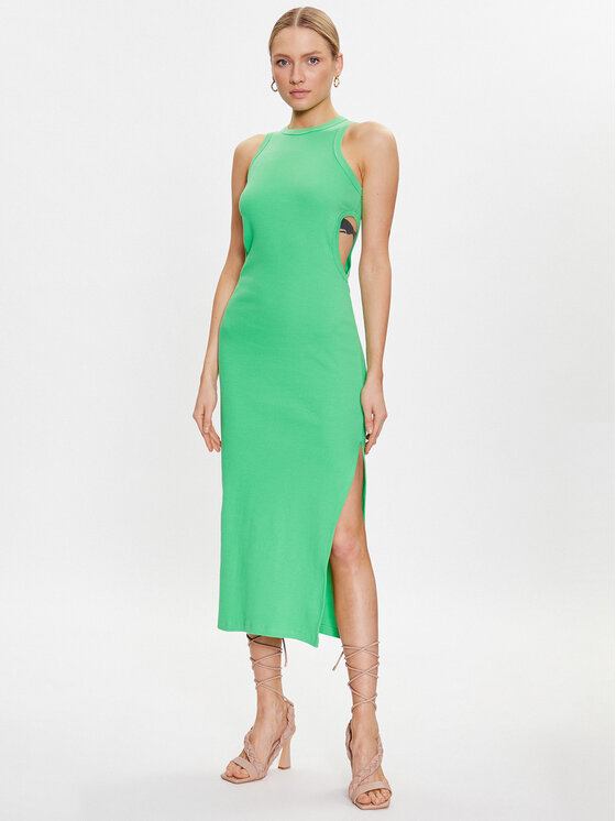 MSGM MSGM Sommerkleid 3441MDA61 237120 Grün Slim Fit