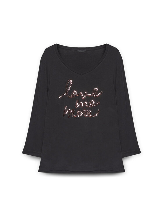Fiorella Rubino Fiorella Rubino T-shirt G385L008139N033 Nero A-Line Fit