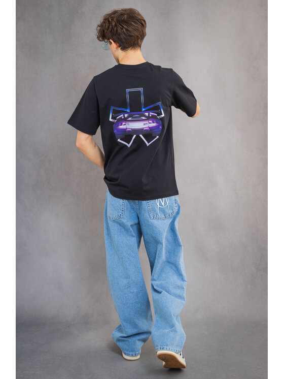 Kamuflage Kamuflage T-Shirt V12 Czarny Oversize