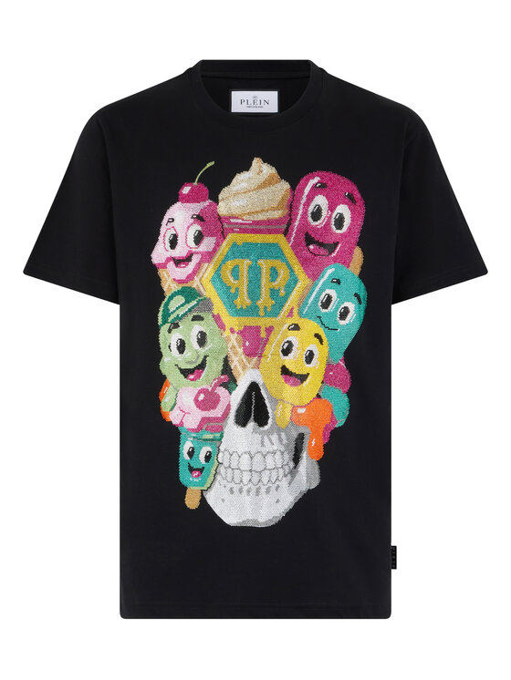 PHILIPP PLEIN PHILIPP PLEIN T-Shirt 30614 Czarny Regular Fit