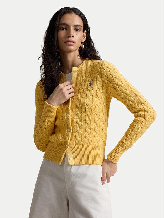 Polo Ralph Lauren Polo Ralph Lauren Кардиган 211971868507 Тъмножълт Slim Fit