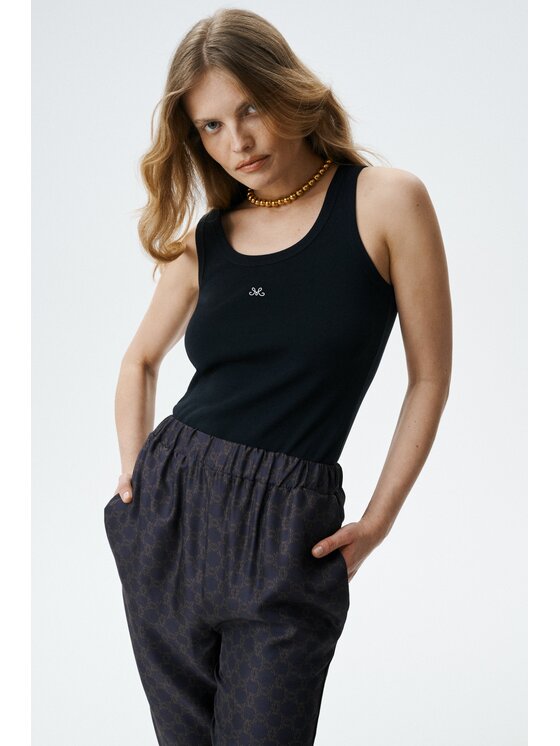 MARI PRETI MARI PRETI Tank top Vista Czarny Regular Fit
