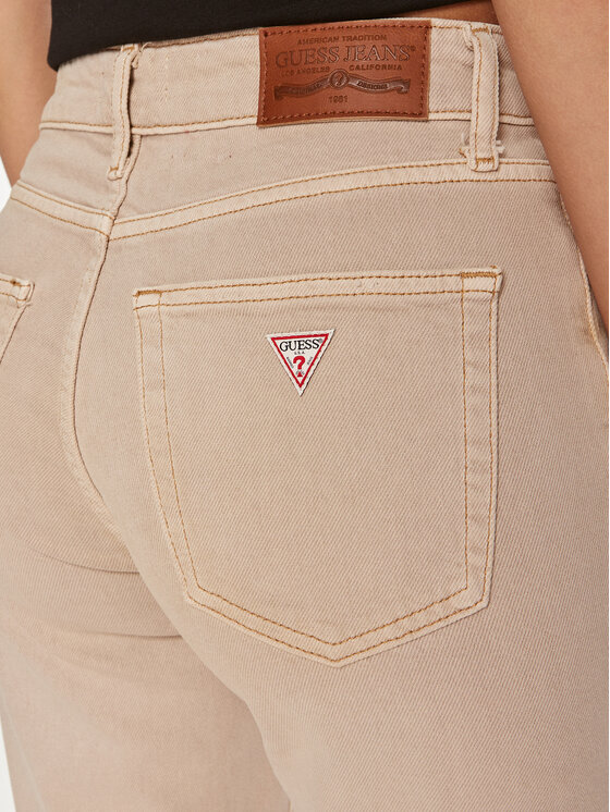 Guess Jeans Guess Jeans Teksad W4YA98 D5E71 Beež Straight Fit