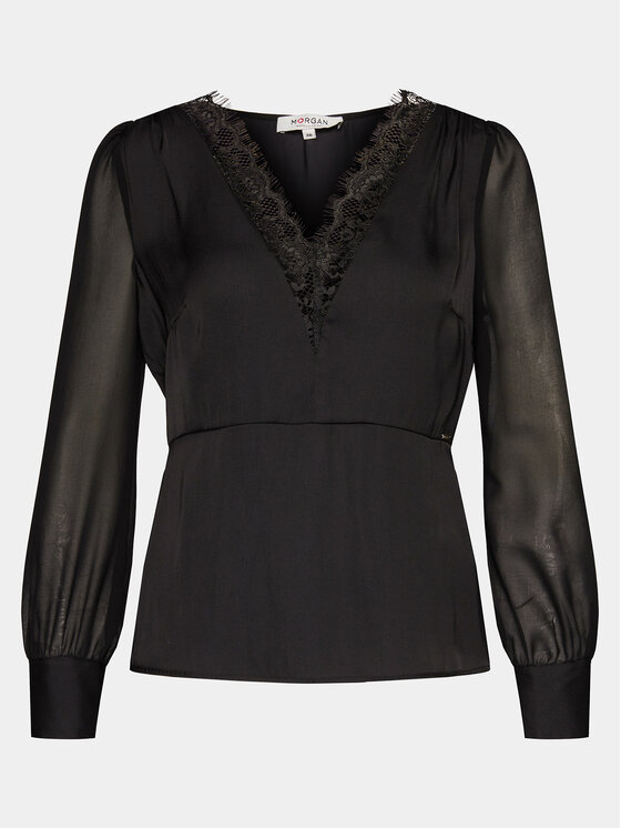 Morgan Morgan Bluză 241-OSERA Negru Regular Fit