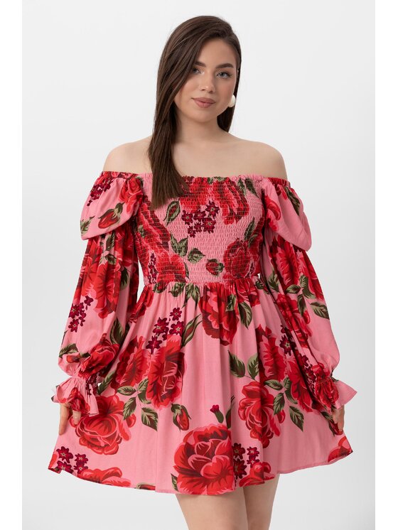 LAURELLA LAURELLA Každodenní šaty 4UL017 Růžová Regular Fit