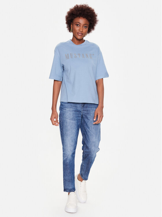 Mustang Mustang Jeansy Charlotte 1013597 Tmavomodrá Mom Fit