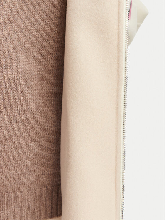 MAX&Co. MAX&Co. Vilnonis paltas Saggina 2626086071200 Kreminė Relaxed Fit