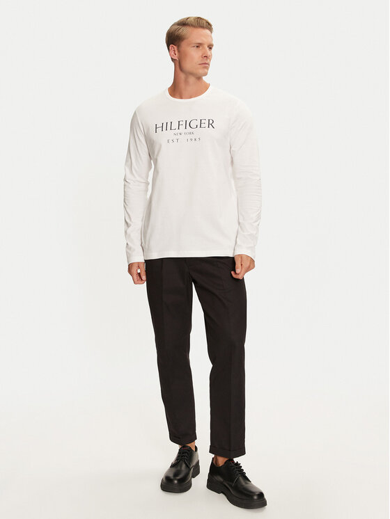 Tommy Hilfiger Tommy Hilfiger Hosszú ujjú MW0MW36502 Fehér Regular Fit
