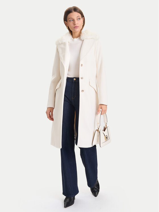 Guess Guess Демісезонний плащ W5BL25 W2672 Écru Regular Fit