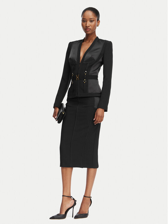 Elisabetta Franchi Elisabetta Franchi Švarkas GI-233-62E2-V840 Juoda Slim Fit