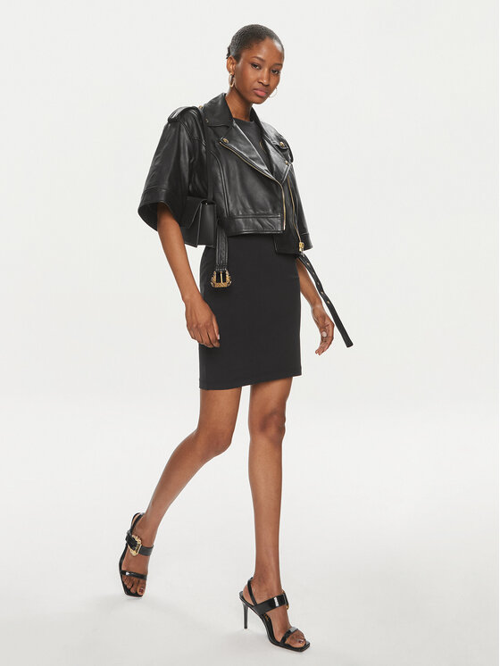Versace Jeans Couture Versace Jeans Couture Кожено яке 76HAVP02 Черен Regular Fit