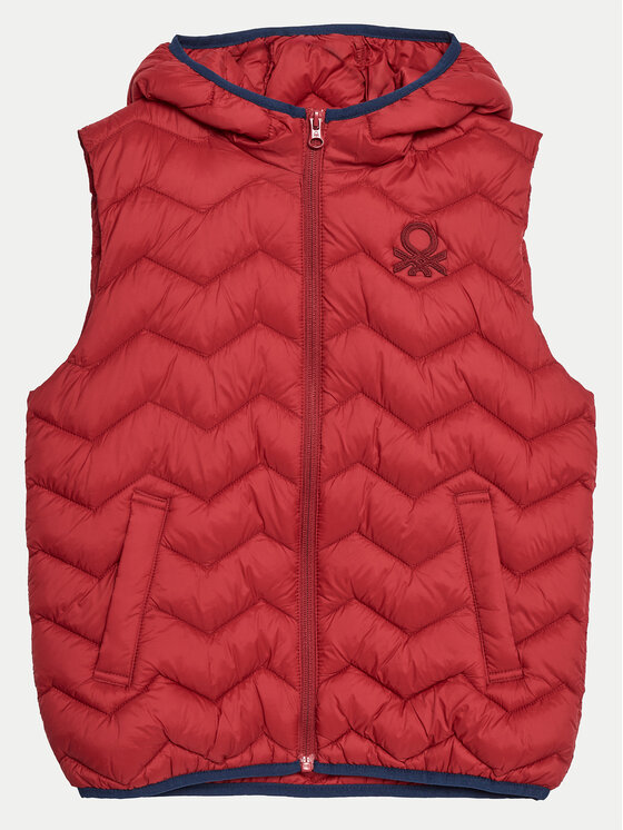 United Colors Of Benetton United Colors Of Benetton Prsluk 2TWDCJ00R Tamnocrvena Regular Fit