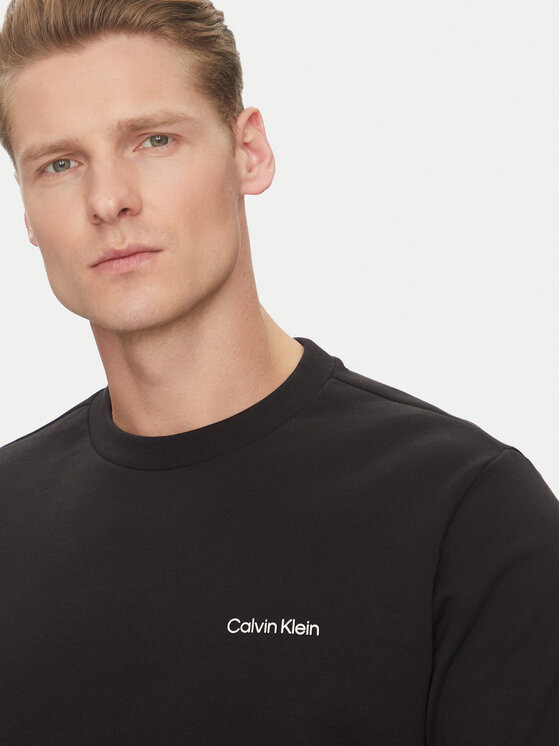 Calvin Klein Calvin Klein Μπλούζα Linear Box Logo K10K114259 Μαύρο Regular Fit