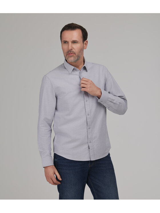 Lee Cooper Lee Cooper Koszula jeansowa VAN Szary Regular Fit