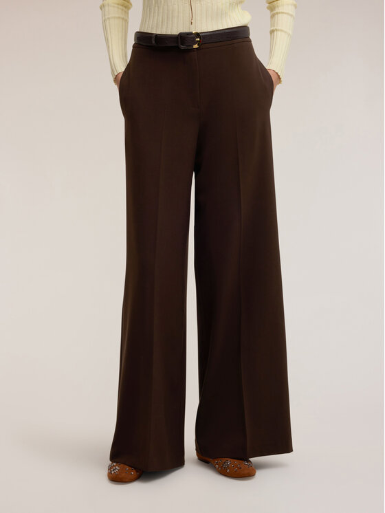 Motivi Motivi Pantaloni di tessuto P01VQ004627N032 Marrone Over Fit