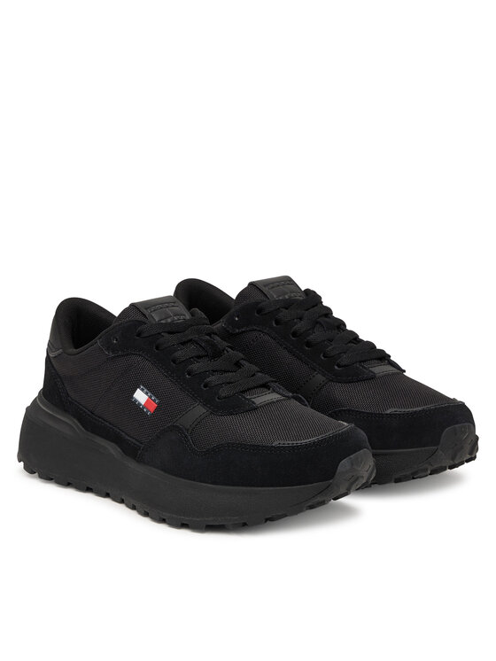 Tommy Jeans Tommy Jeans Sportcipők Modern Runner Mix EN0EN03100 Fekete